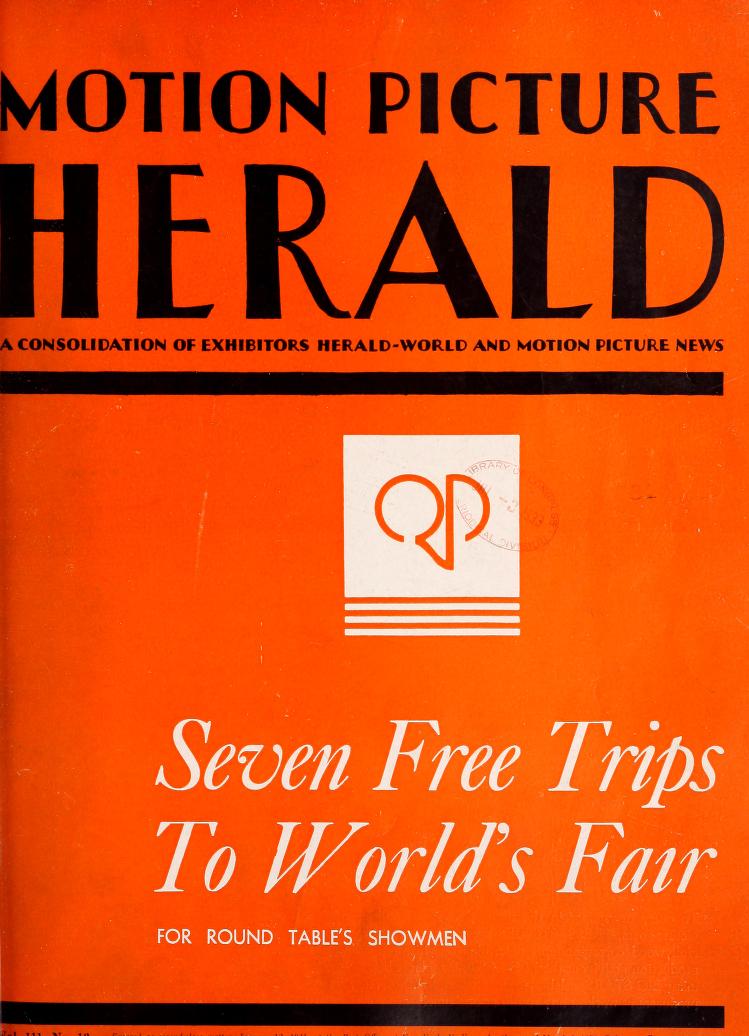 MOTION PICTURE HERALD magazine cover 24 June 1933
