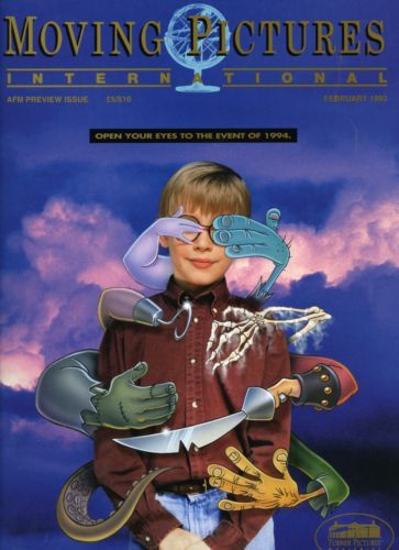 MOVING PICTURES INTERNATIONAL magazine side cover  AFM issue February 1993