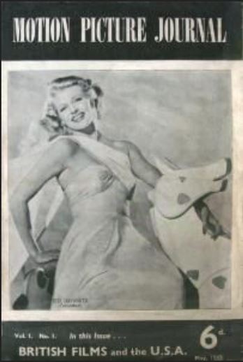 MOTION PICTURE JOURNAL magazine side cover Issue 1 May 1947