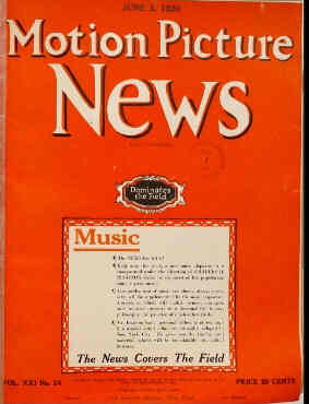 MOTION PICTURE NEWS magazine side cover 5 June 1920