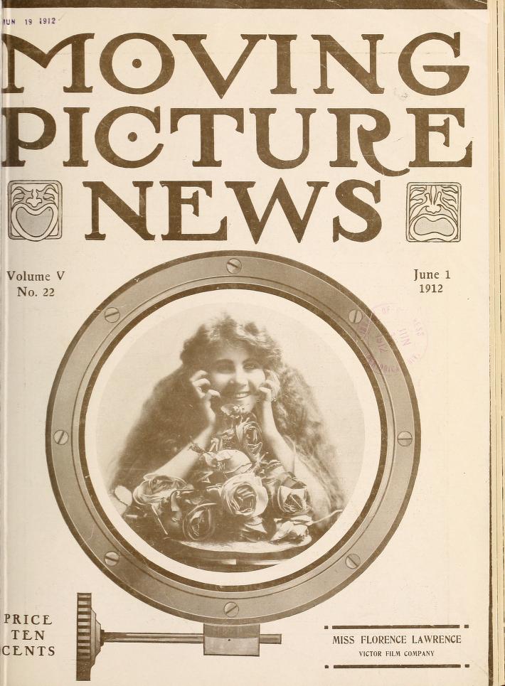 MOTION PICTURE NEWS magazine cover 1 June 1912