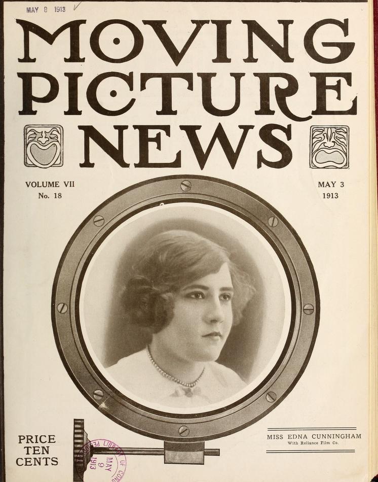 MOTION PICTURE NEWS magazine side cover 3 May 1913