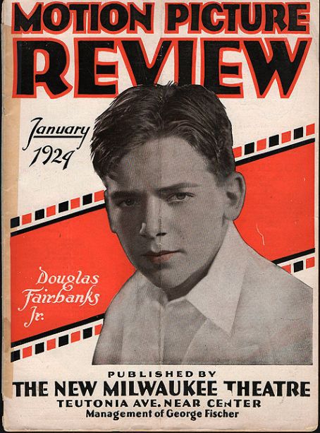 MOTION PICTURE REVIEW magazine side cover January 1924