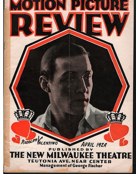 MOTION PICTURE REVIEW magazine side cover April 1924