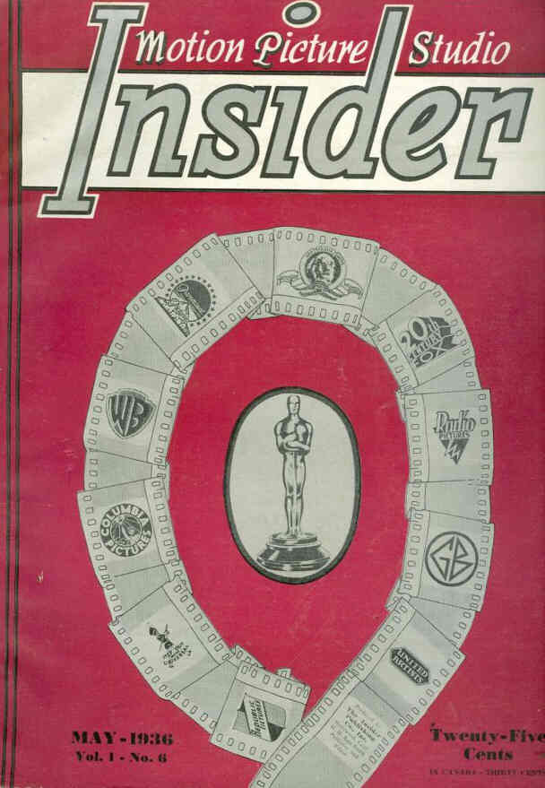 MOTION PICTURE STUDIO INSIDER magazine side cover  Vol 1 No  6 May 1936