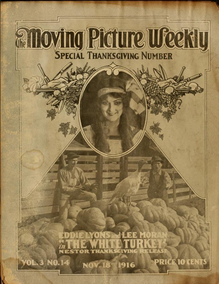 UNIVERSAL WEEKLY magazine side cover 18 November 1916