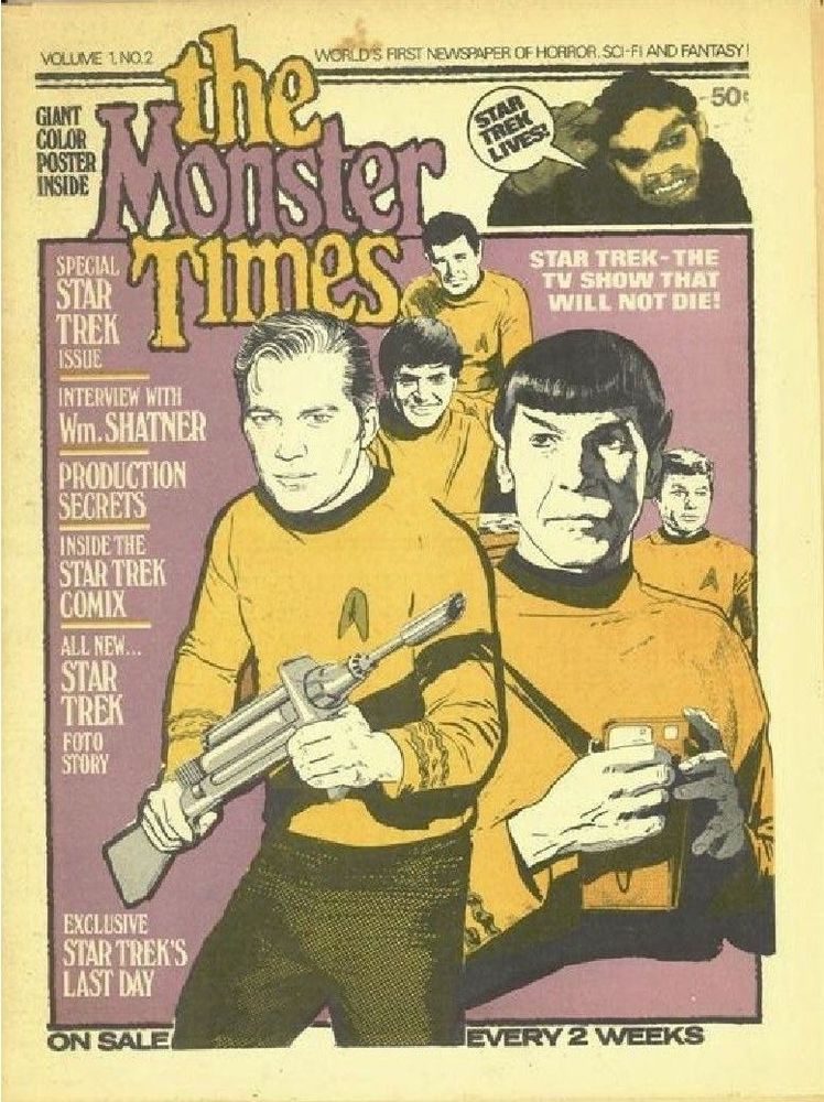MONSTER TIMES magazine side cover Issue 2  1972