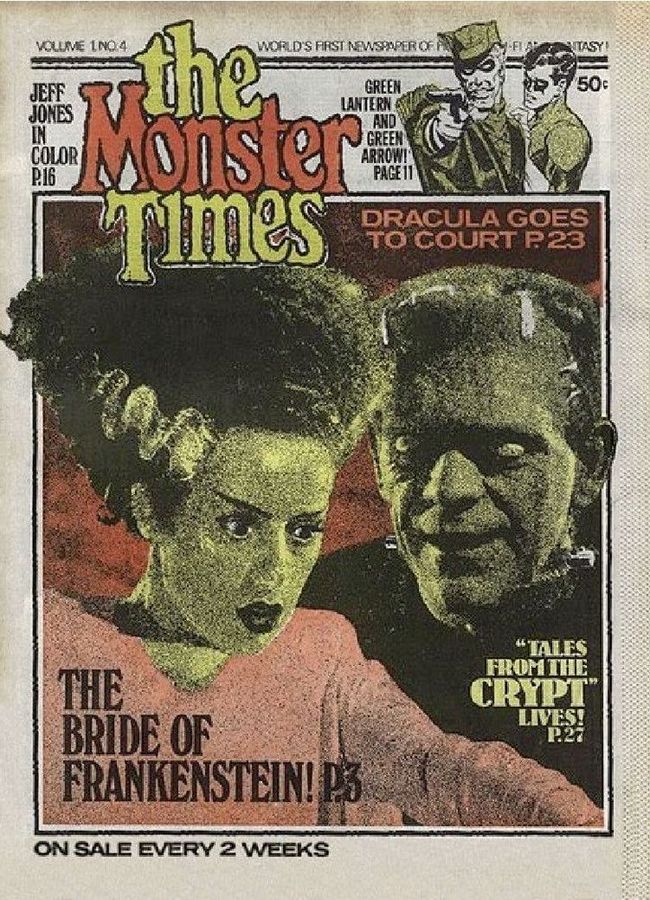 MONSTER TIMES magazine side cover Issue 4  1972