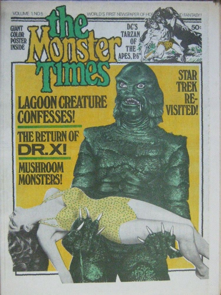 MONSTER TIMES magazine side cover Issue 5  1972