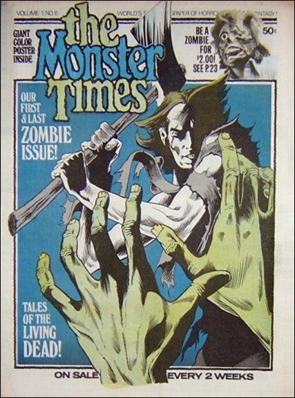 MONSTER TIMES magazine side cover Issue 6  1972