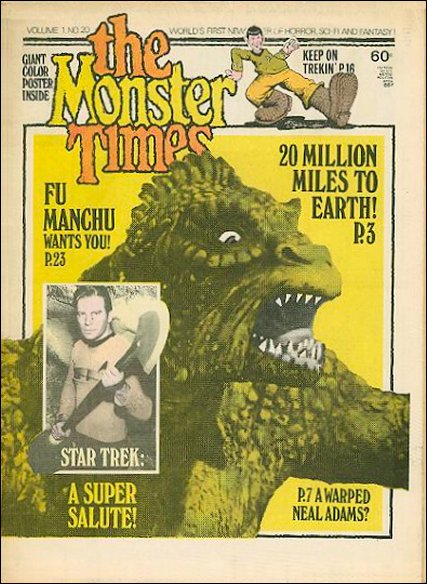 MONSTER TIMES magazine side cover Issue 20  1973