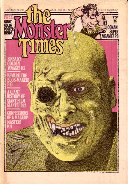 MONSTER TIMES magazine side cover Issue 38  1975