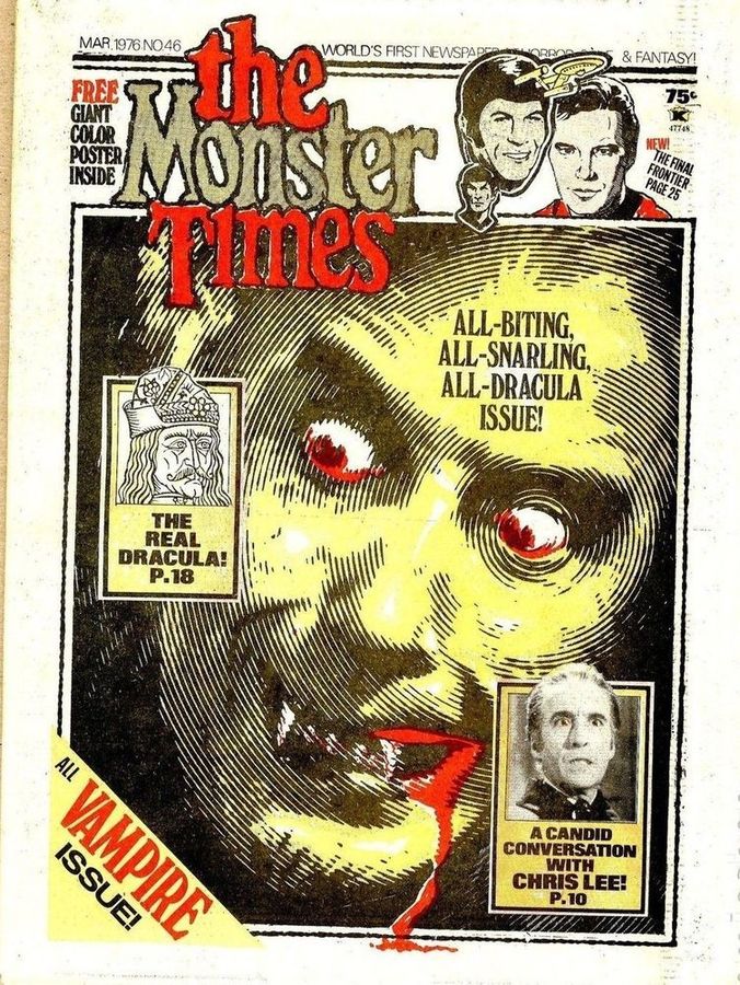 MONSTER TIMES magazine side cover Issue 46  1976