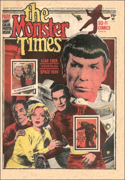 MONSTER TIMES magazine side cover Issue 47  1976
