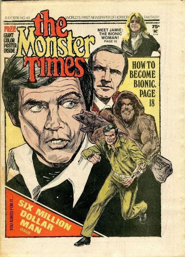 MONSTER TIMES magazine side cover Issue 48  1976