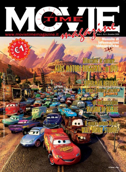 MOVIE TIME MAGAZINE (ITALY) magazine side cover Issue 4 December 2006