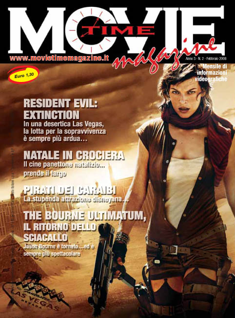 MOVIE TIME MAGAZINE (ITALY) magazine side cover Issue 18 February 2008