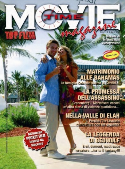 MOVIE TIME MAGAZINE (ITALY) magazine side cover Issue 19 March 2008