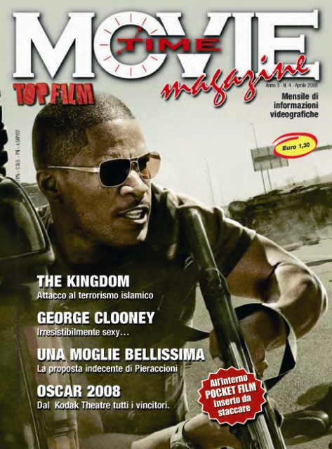 MOVIE TIME MAGAZINE (ITALY) magazine side cover Issue 20 April 2008