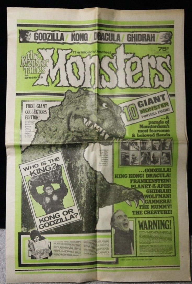 MONSTER TIMES magazine side cover  Special #3  1975