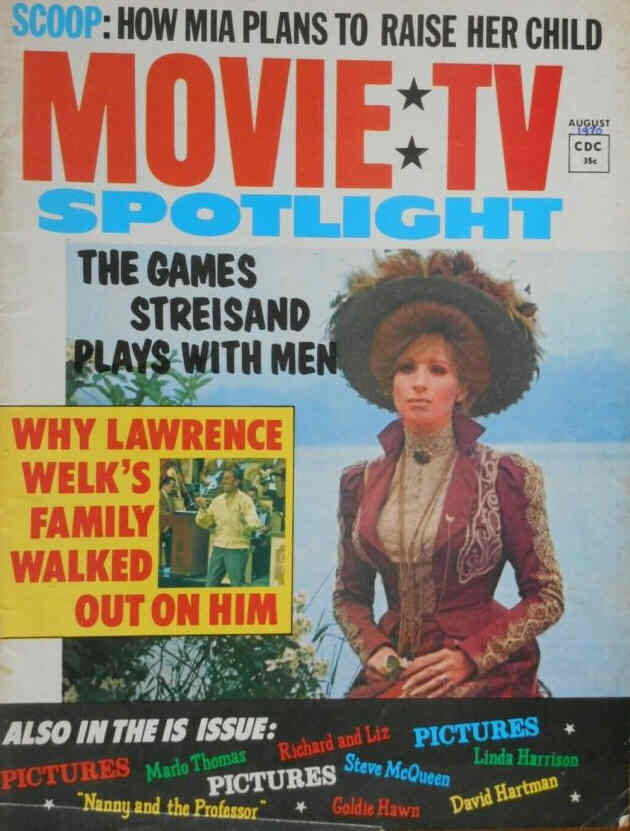 MOVIE SPOTLIGHT magazine side cover  August 1970