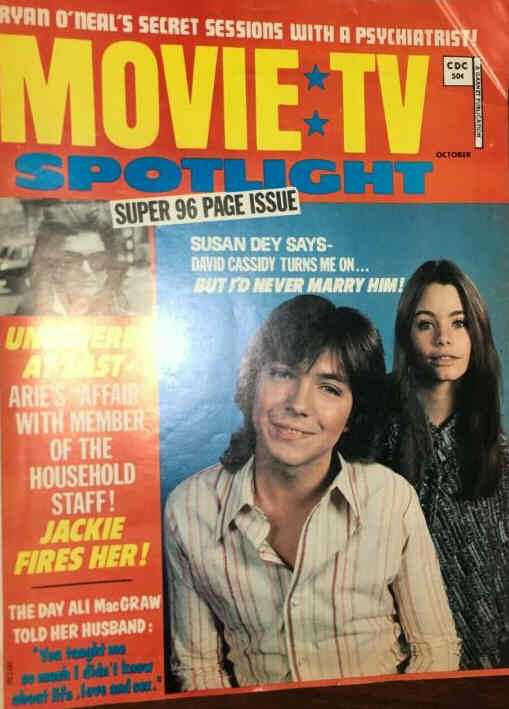 MOVIE SPOTLIGHT magazine side cover  October 1971