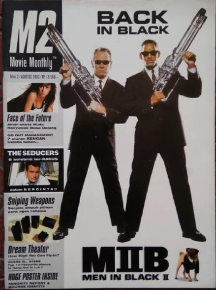 M2 MOVIE MONTHLY magazine side cover Issue 2  August 2002
