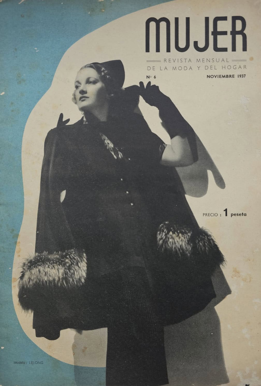 MUJER magazine side cover Issue 6  November 1937