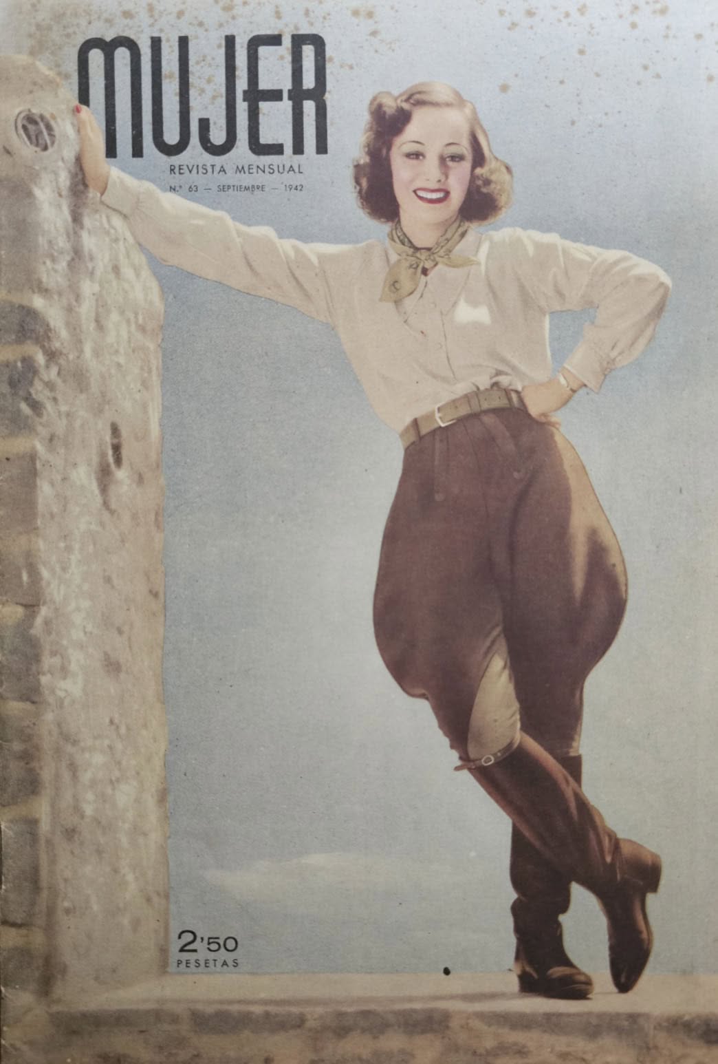 MUJER magazine side cover Issue 63  September 1942