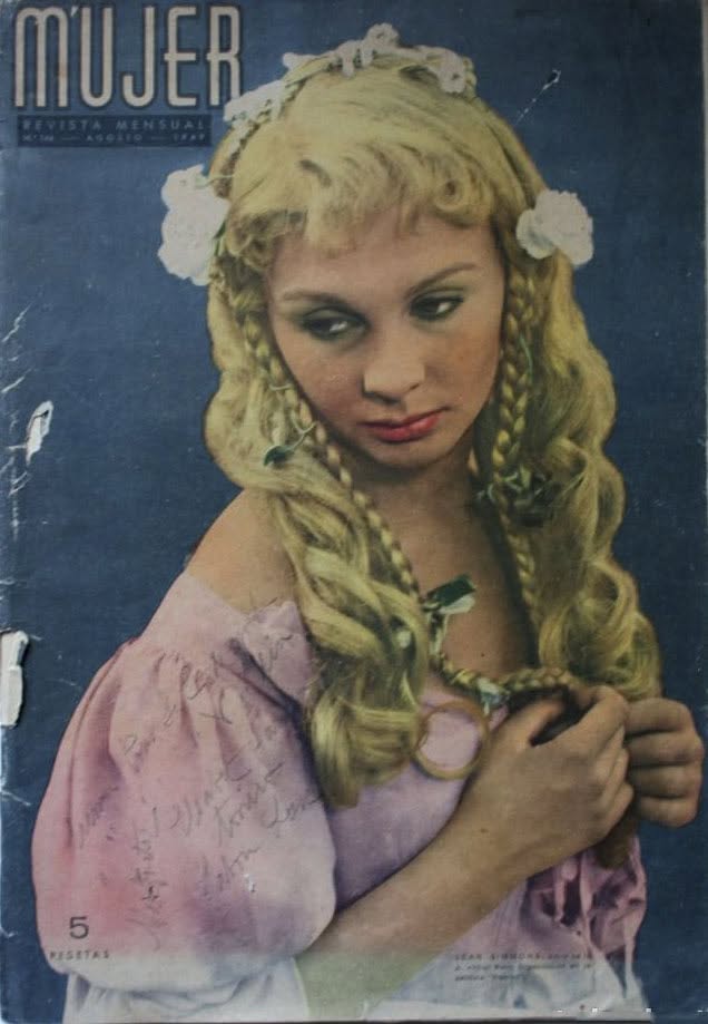 MUJER magazine side cover  August 1949