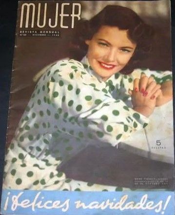 MUJER magazine side cover  December 1950