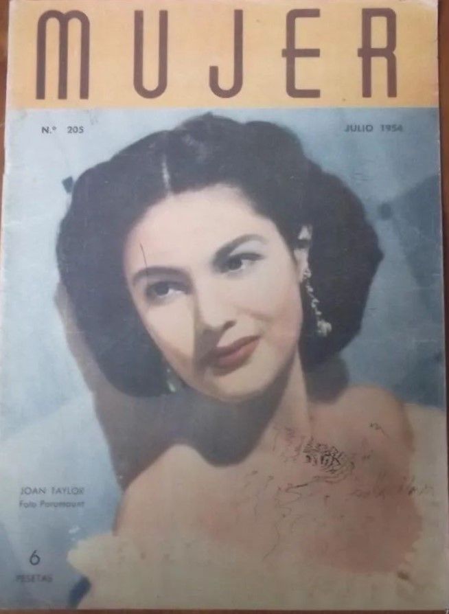 MUJER magazine side cover Issue 205  July 1954