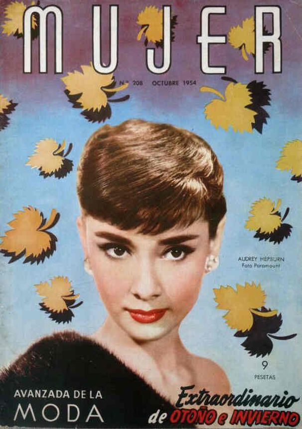 MUJER magazine side cover Issue 208  October 1954