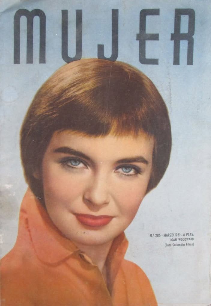 MUJER magazine side cover Issue 285  March 1961