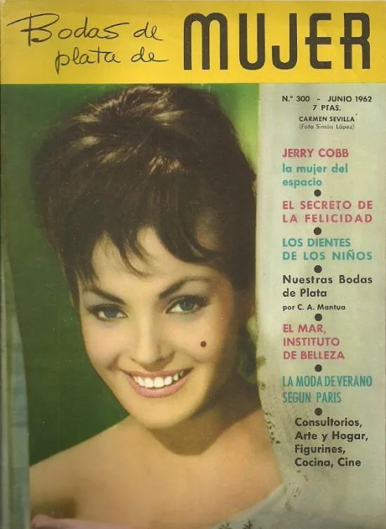 MUJER magazine side cover Issue 300  June 1962
