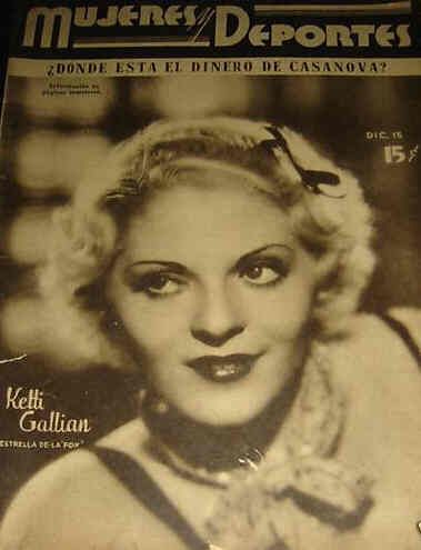 MUJERES Y DEPORTES magazine side cover 15 December 1934