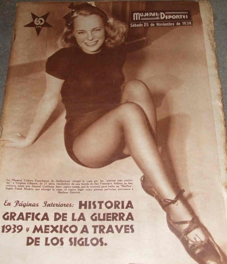MUJERES Y DEPORTES magazine side cover 25 November 1939