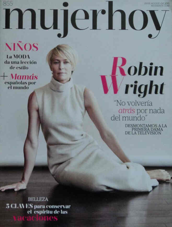 MUJERHOY magazine side cover Issue 855 29 August 2015