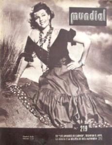 MUNDIAL magazine side cover January 1950