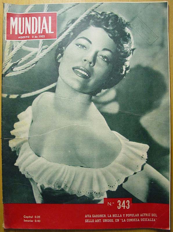 MUNDIAL magazine side cover Issue 343 3 August 1955
