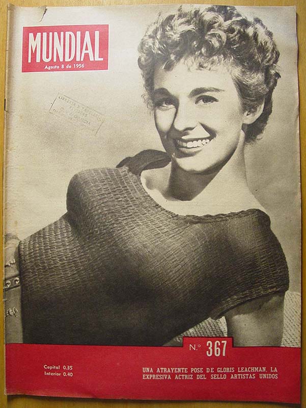 MUNDIAL magazine side cover Issue 367 8 August 1956