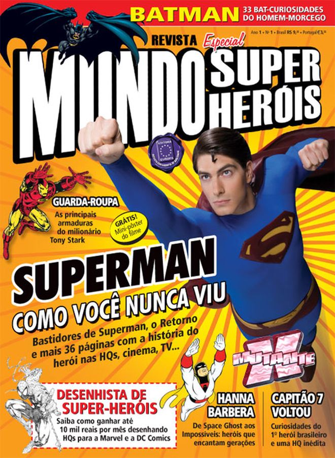 MUNDO DOS SUPER HEROIS magazine side cover Issue 1  