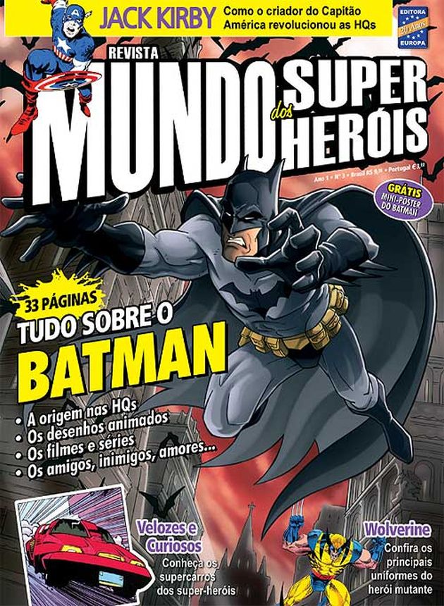MUNDO DOS SUPER HEROIS magazine side cover Issue 3  