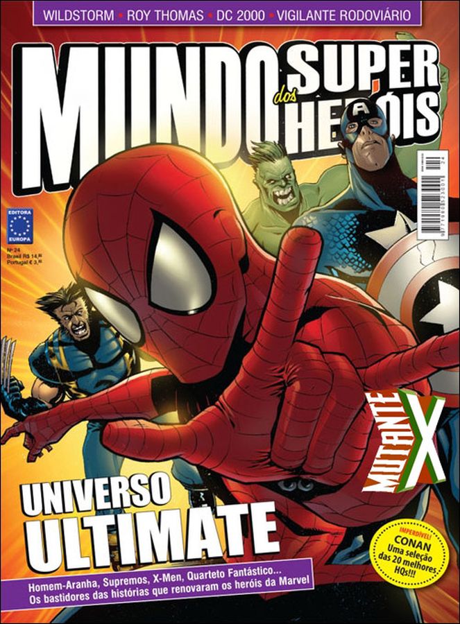 MUNDO DOS SUPER HEROIS magazine side cover Issue 24  