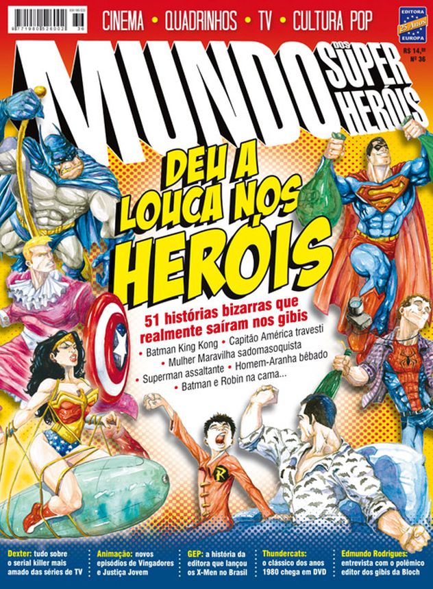 MUNDO DOS SUPER HEROIS magazine side cover Issue 36  