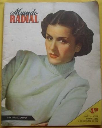 MUNDO RADIAL magazine side cover Issue 238 16 December 1953