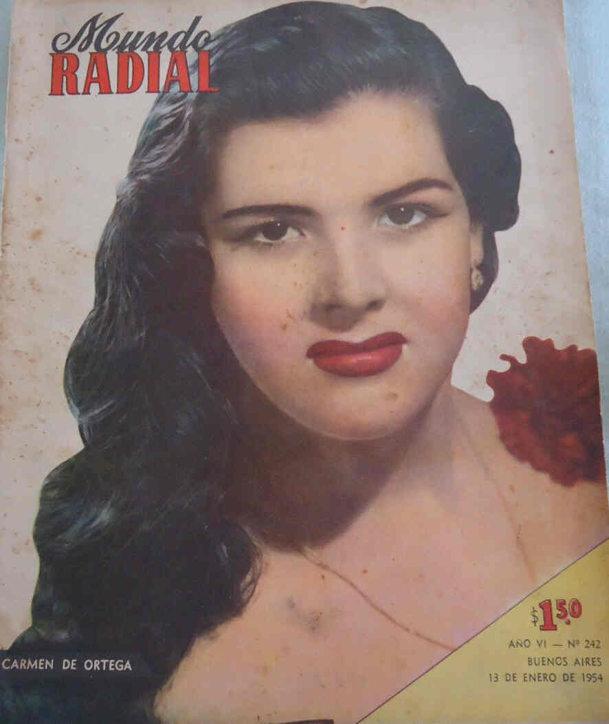 MUNDO RADIAL magazine side cover Issue 242 13 January 1954