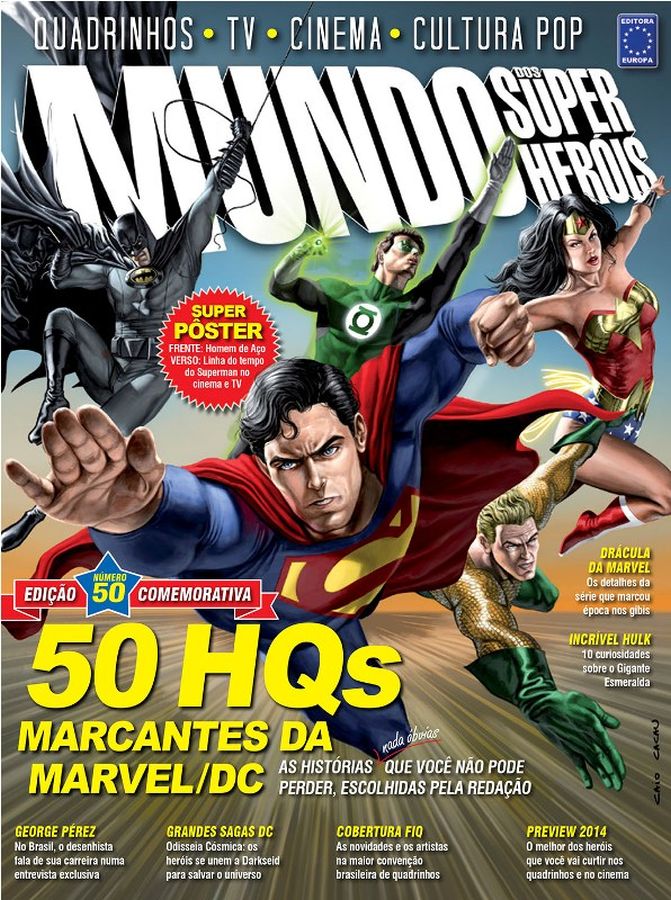 MUNDO DOS SUPER HEROIS magazine side cover Issue 50  