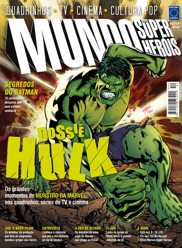 MUNDO DOS SUPER HEROIS magazine side cover Issue 52  