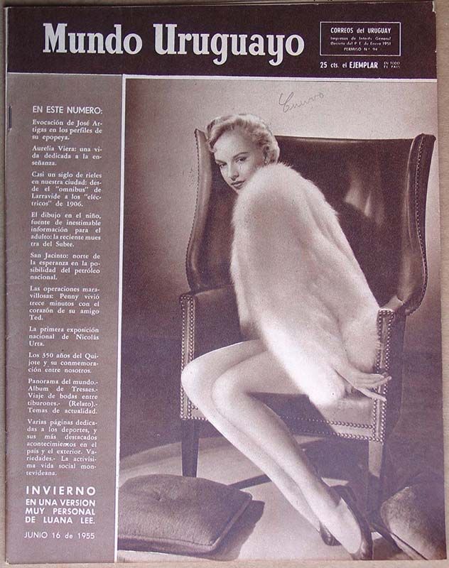 MUNDO URUGUAYO magazine side cover Issue 1886 16 June 1955